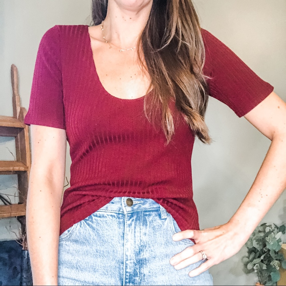 Sadie & Sage Ribbed Top | Small | NWT